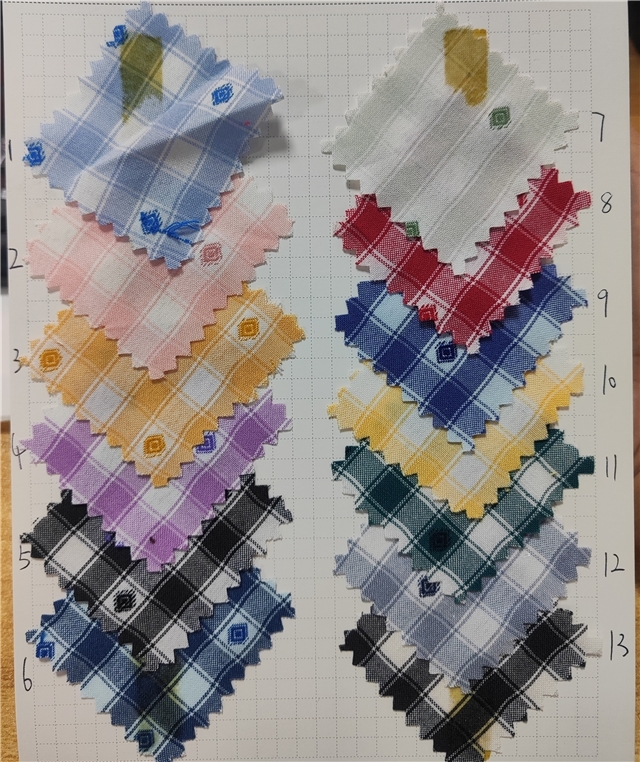 diamond grid color woven fabric