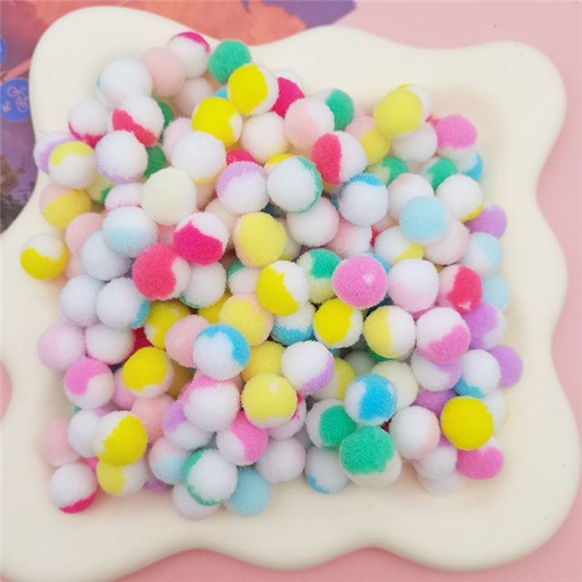mixed color blocked high elasticity wool ball (100 pcs/pack)