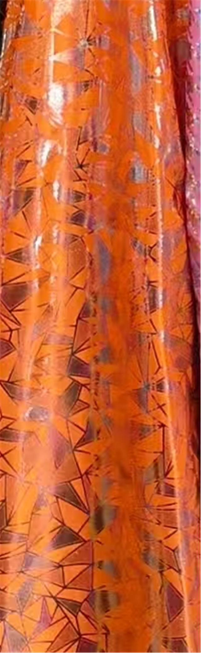 laser hot stamping silver geometric triangle fabric