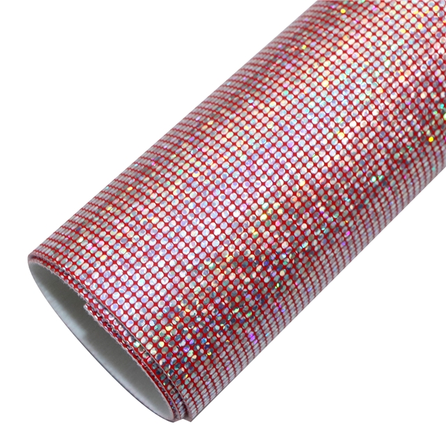 synthetic leather colorful laser hot silver mosaic faux leather  20*33cm(7.9*13