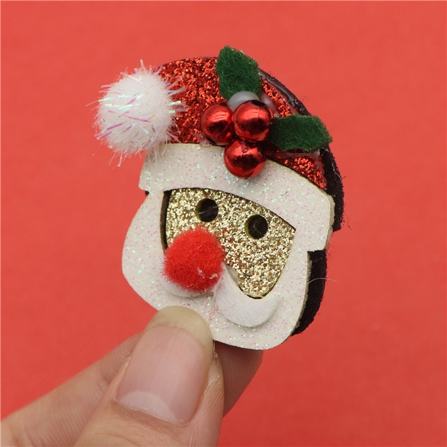 Christmas day series glitter non woven accessories