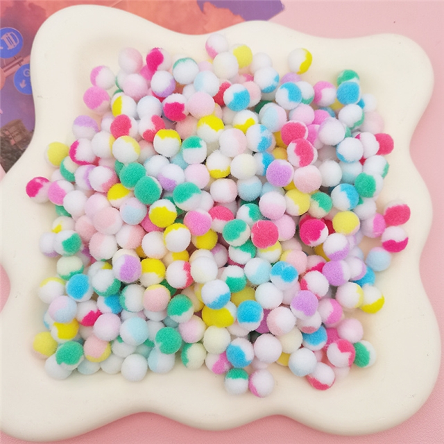 mixed color blocked high elasticity wool ball (100 pcs/pack)
