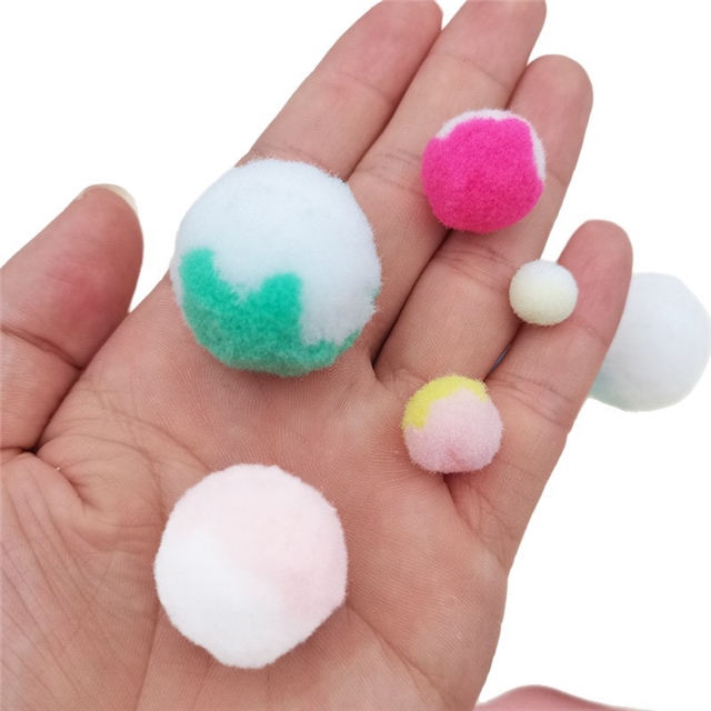 mixed color blocked high elasticity wool ball (100 pcs/pack)