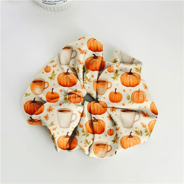 polyester cotton maple leaf pumpkin rain boots series polyester cotton fabric set (5 pcs/set) polyester cotton fabric,50*45cm(19.7*17.7