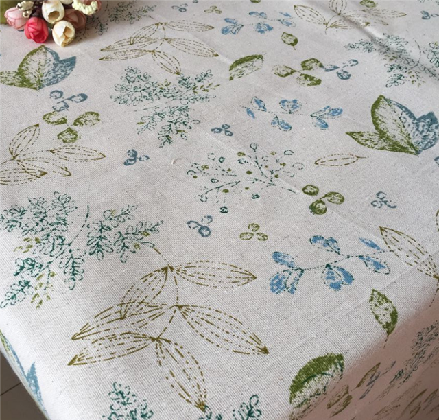 small fresh printed linen fabric