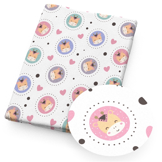 polyester cotton animals series polyester cotton fabric set (6 pcs/set) polyester cotton fabric,50*45cm(19.7*17.7