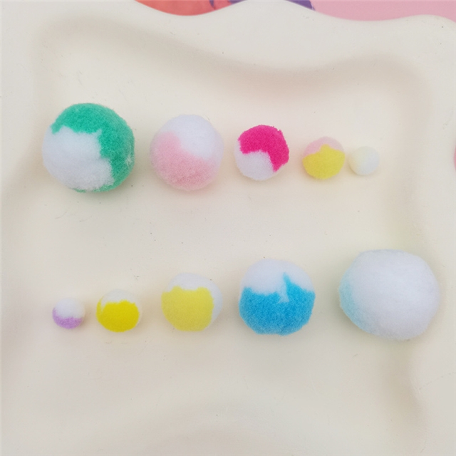 mixed color blocked high elasticity wool ball (100 pcs/pack)