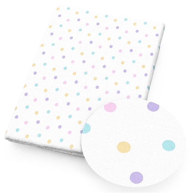 polyester cotton striped dot heart series polyester cotton fabric set (8 pcs/set)