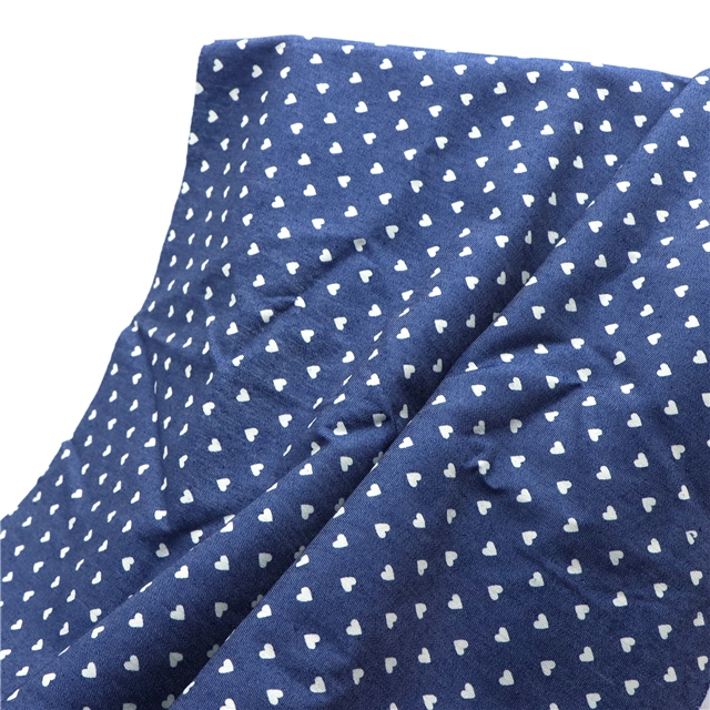 heart denim fabric