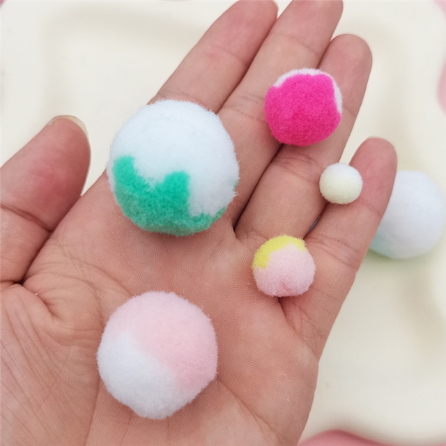 mixed color blocked high elasticity wool ball (100 pcs/pack)