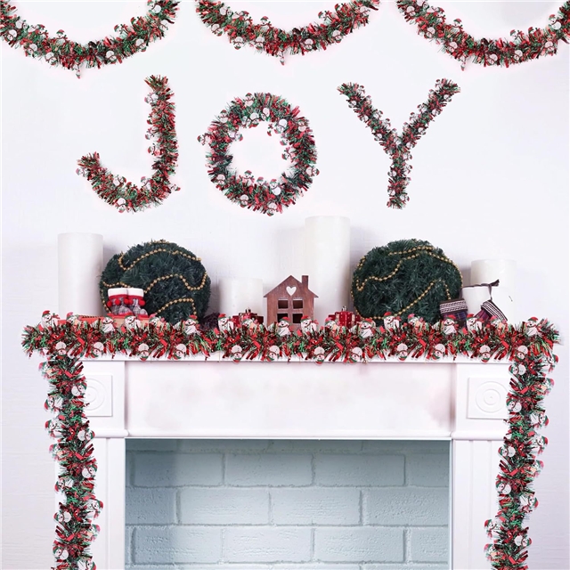 length: 2m plastic christmas day floral decorative strips