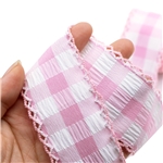 plaid double layer two-color hook ribbon
