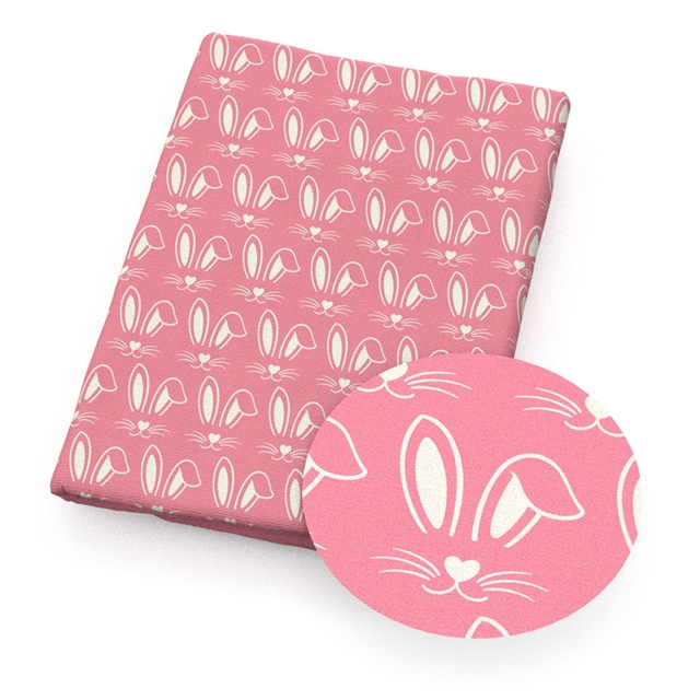 polyester cotton rabbit cherry blossoms series polyester cotton fabric set (4 pcs/set) polyester cotton fabric,20*20cm(7.9*7.9