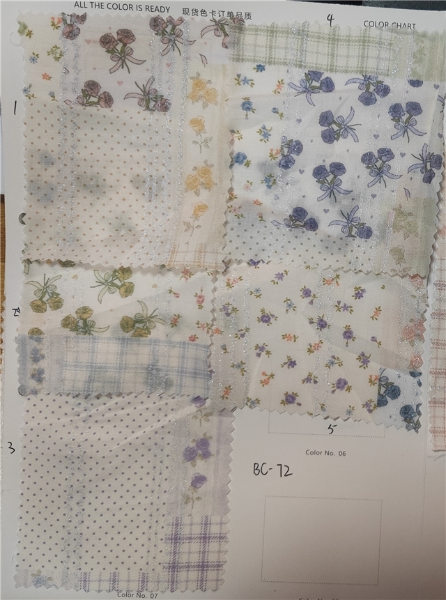 offset printing powder flower dot color matching fabric
