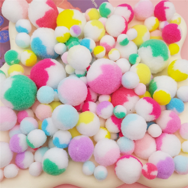 mixed color blocked high elasticity wool ball (100 pcs/pack)