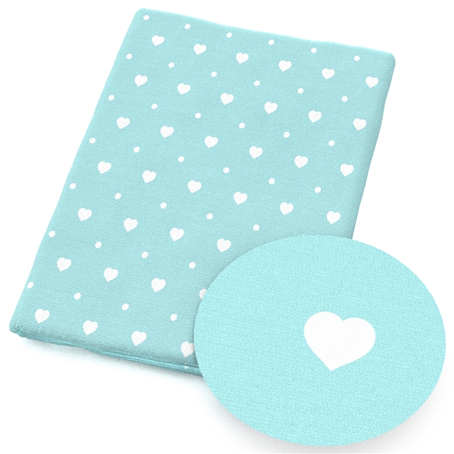 polyester cotton striped dot heart series polyester cotton fabric set (8 pcs/set)