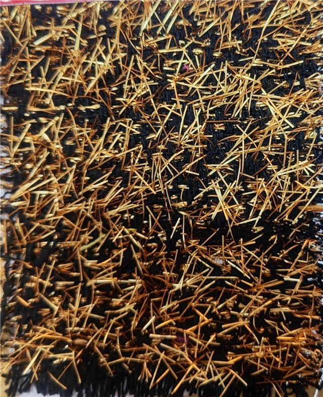 gold and silver thread woolen woven small fragrant fabric