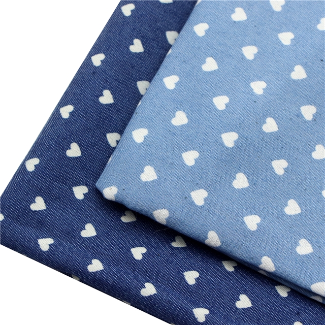 heart denim fabric