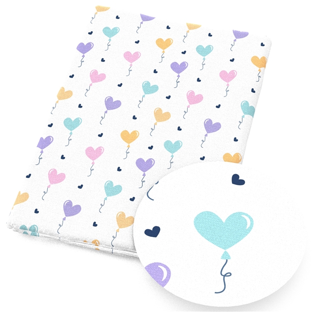 polyester cotton striped dot heart series polyester cotton fabric set (8 pcs/set)