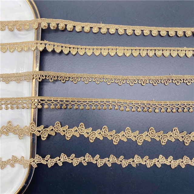 embroidered heart rose petals gold thread lace