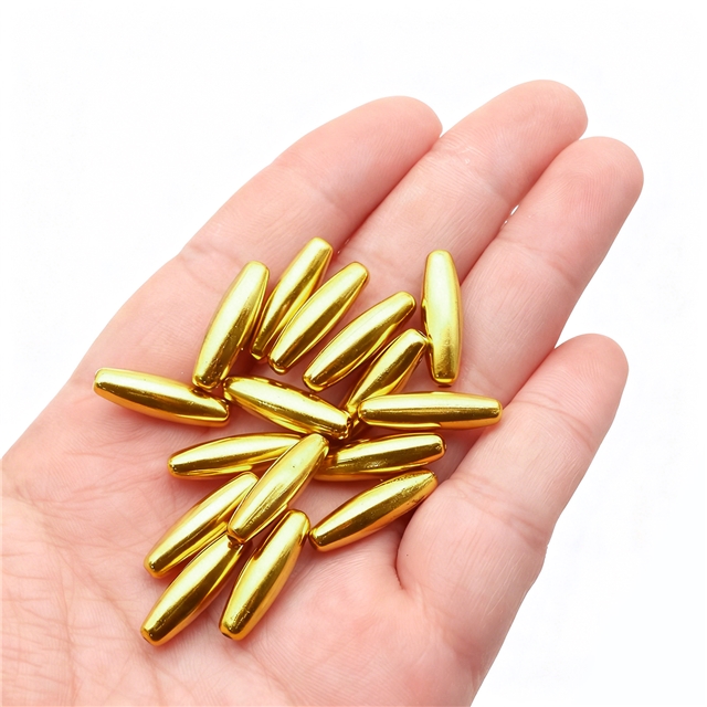 abs plated straight hole miyuki beads