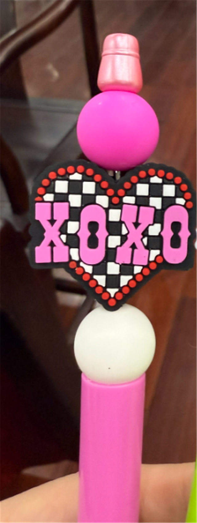 silicone heart letter silicone beads