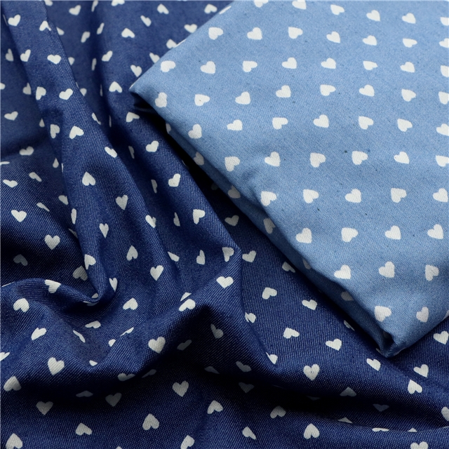heart denim fabric