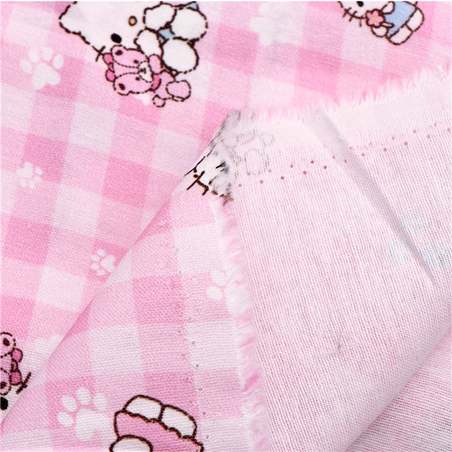 100% cotton hello kitty 100% cotton flannel digital printed fabric