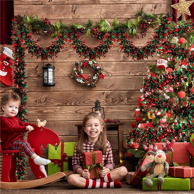 length: 2m plastic christmas day floral decorative strips
