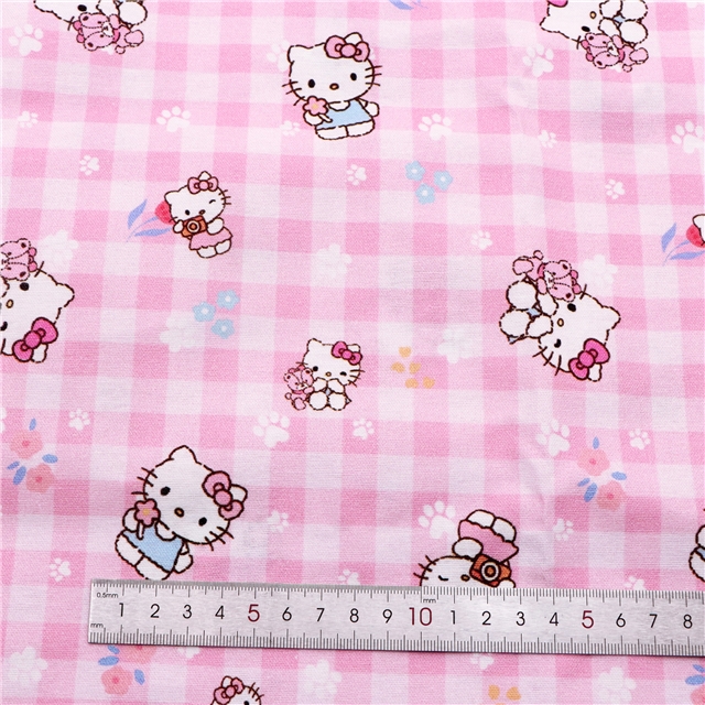 100% cotton hello kitty 100% cotton flannel digital printed fabric