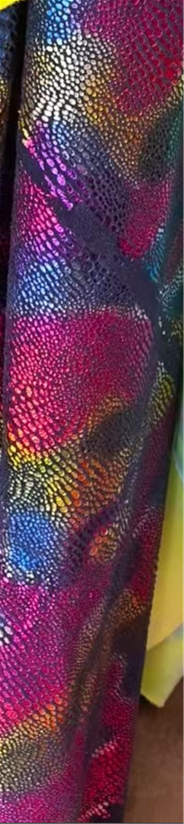 colourful gold hot stamping snake patterned velvet fabric