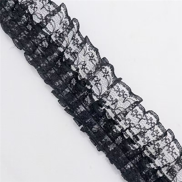 non elastic transparent wrinkled lace