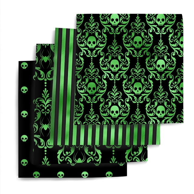 polyester cotton halloween series polyester cotton fabric set (4 pcs/set) polyester cotton fabric,50*45cm(19.7*17.7