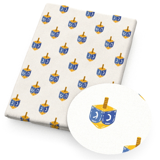 polyester cotton hanukkah series polyester cotton fabric set (8 pcs/set) polyester cotton fabric,50*45cm(19.7*17.7