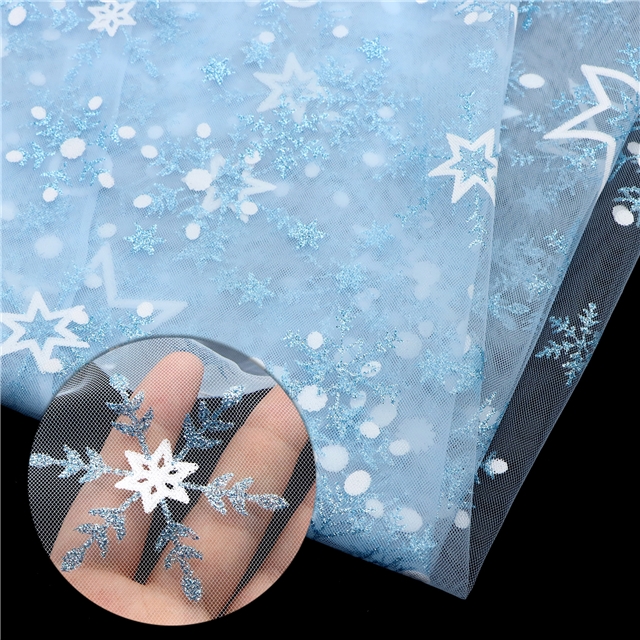 star snowflake mesh fabric