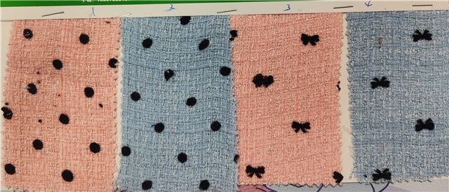 velvet dot bow woolen woven small fragrant fabric