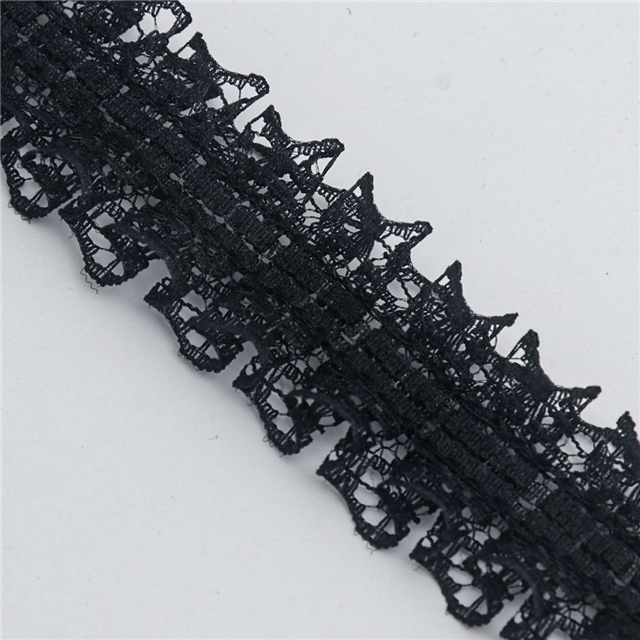 non elastic transparent wrinkled lace