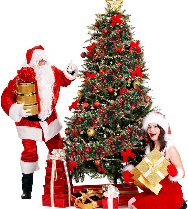 length: 2m plastic christmas day floral decorative strips