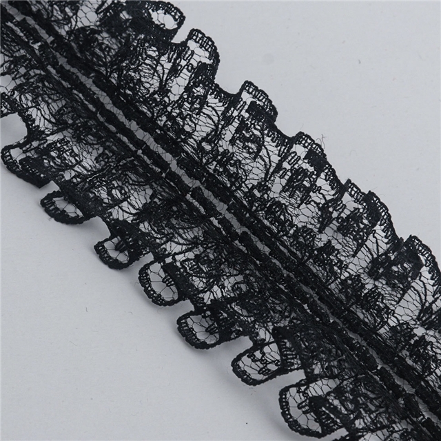 non elastic transparent wrinkled lace