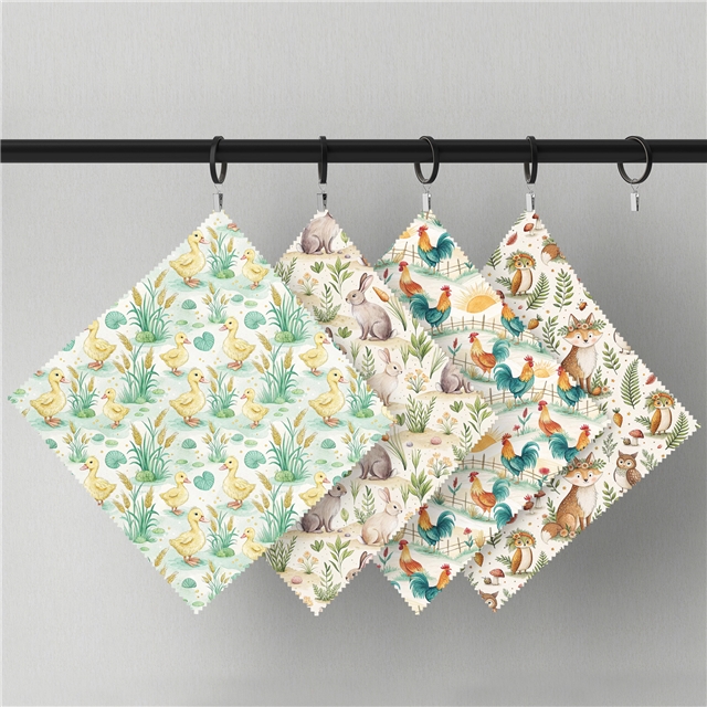 polyester cotton animals series polyester cotton fabric set (8 pcs/set) polyester cotton fabric,20*20cm(7.9*7.9