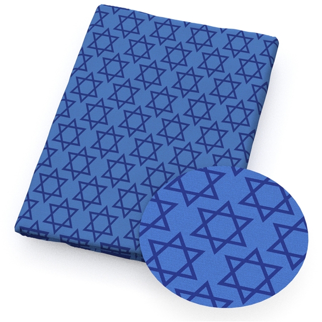 polyester cotton hanukkah series polyester cotton fabric set (8 pcs/set) polyester cotton fabric,20*20cm(7.9*7.9