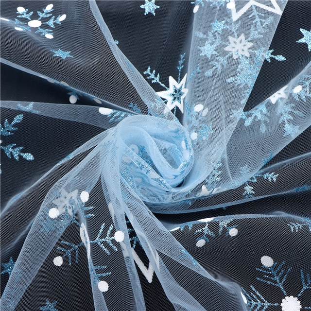 star snowflake mesh fabric