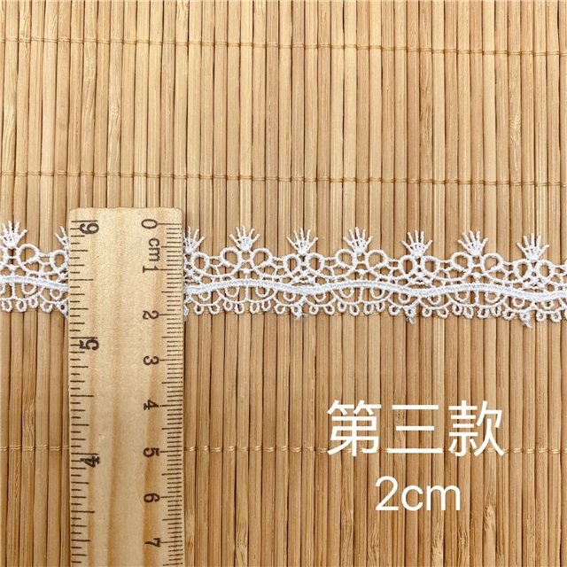 leaves double side stairs hollowed out polyester silk lace