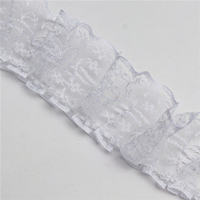 non elastic transparent wrinkled lace