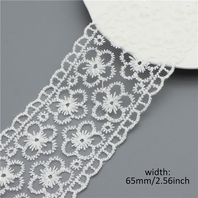 milk silk embroidery branch flower mesh lace