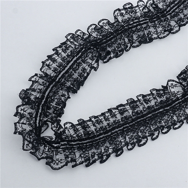 non elastic transparent wrinkled lace