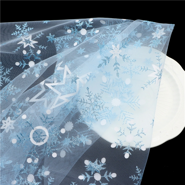 star snowflake mesh fabric