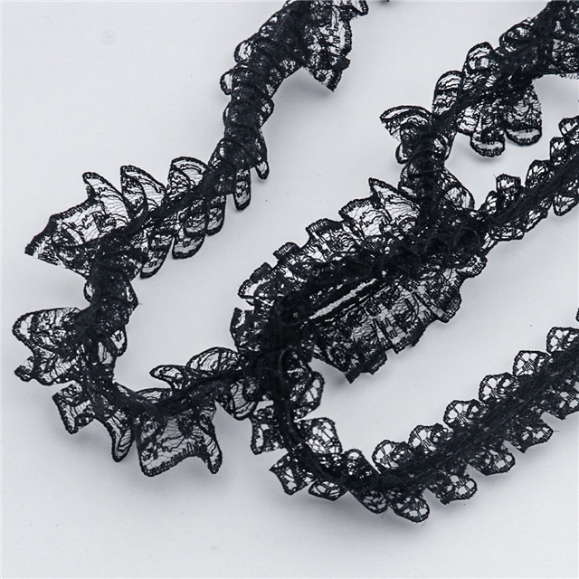 non elastic transparent wrinkled lace