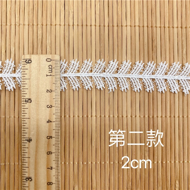 leaves double side stairs hollowed out polyester silk lace