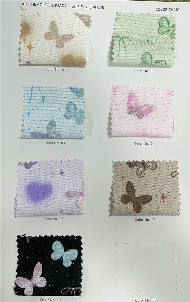 butterfly print polyester fabric